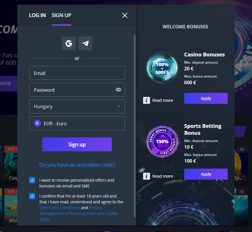 Játékos regisztráció a Jet Casino Hungary oldalon Játékos regisztráció a Jet Casino Hungary oldalon